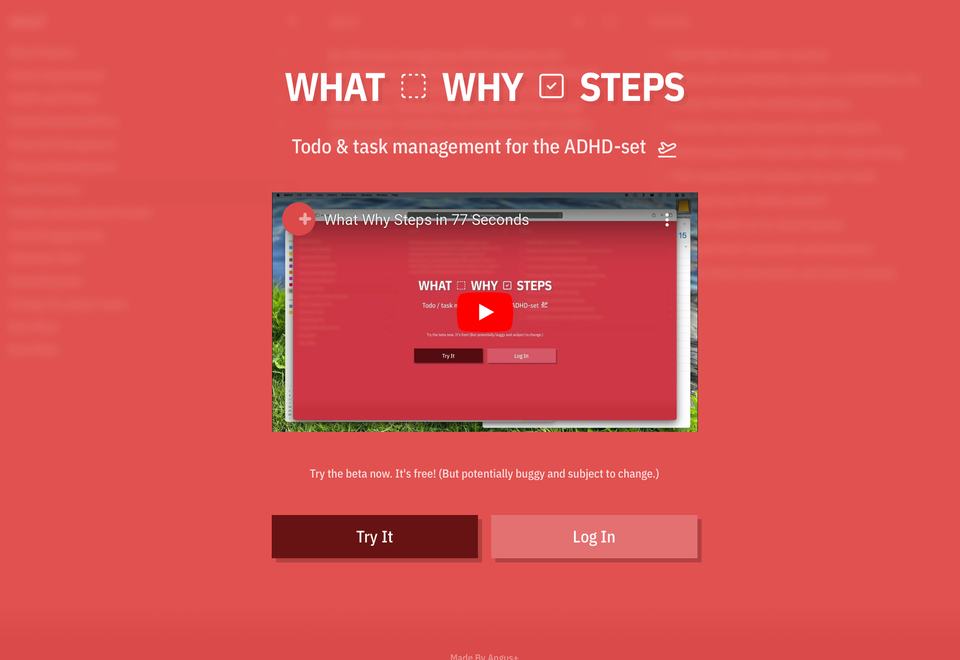 What Why Steps is ready for beta testers!